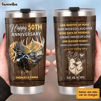 Personalized Deer Anniversary Steel Tumbler JL228 30O31 thumb 1