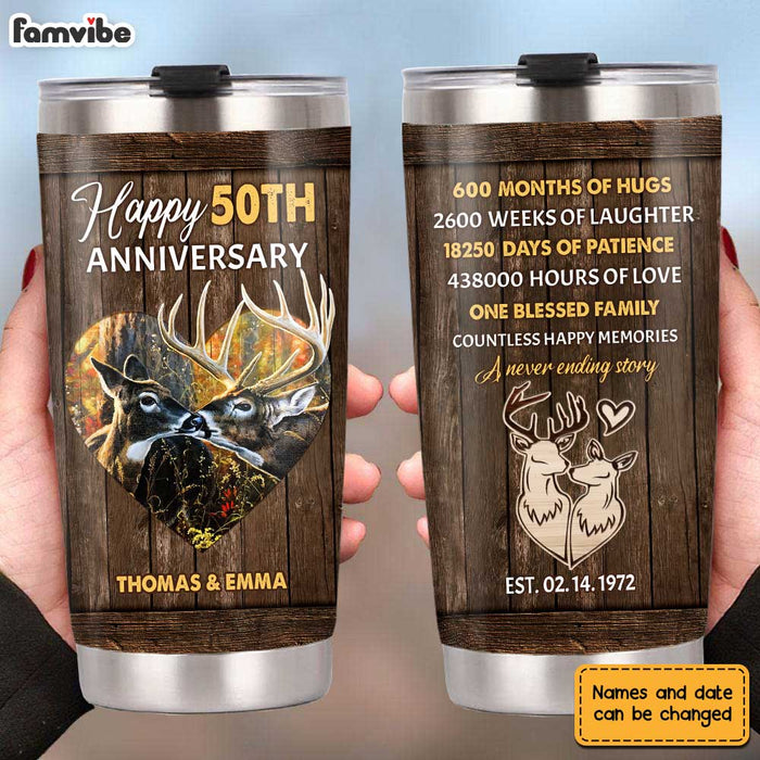 Personalized Deer Anniversary Steel Tumbler JL228 30O31 1