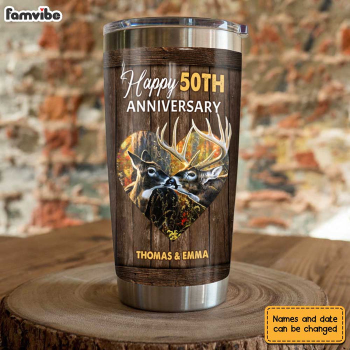 Personalized Deer Anniversary Steel Tumbler JL228 30O31 1