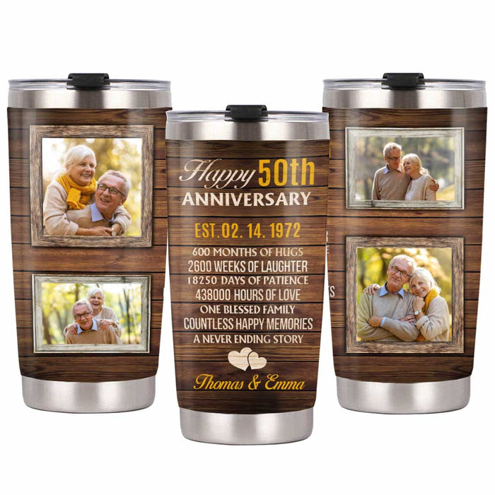 Personalized Anniversary Couple Photo Steel Tumbler JL227 30O31 1