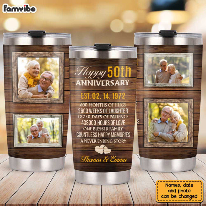 Personalized Anniversary Couple Photo Steel Tumbler JL227 30O31 1