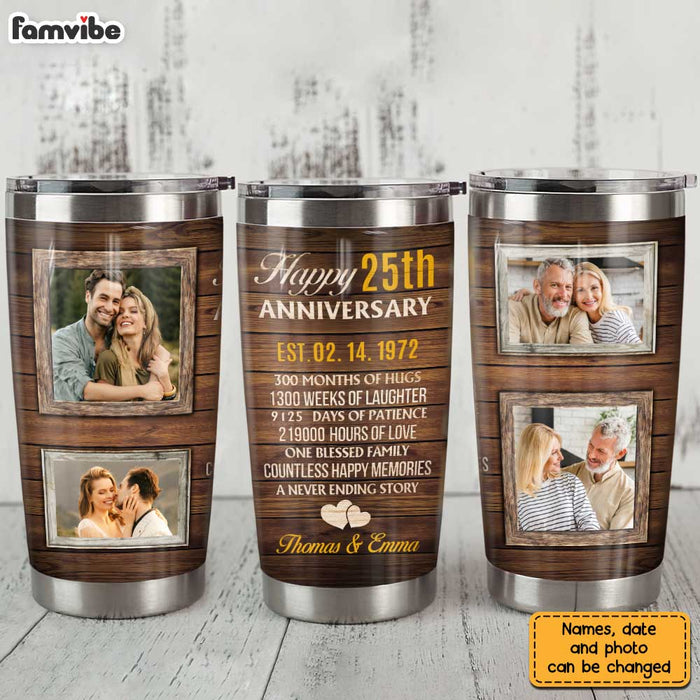 Personalized Anniversary Couple Photo Steel Tumbler JL227 30O31 1