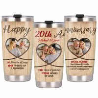 Personalized Anniversary Couple Steel Tumbler JL226 30O31 thumb 1