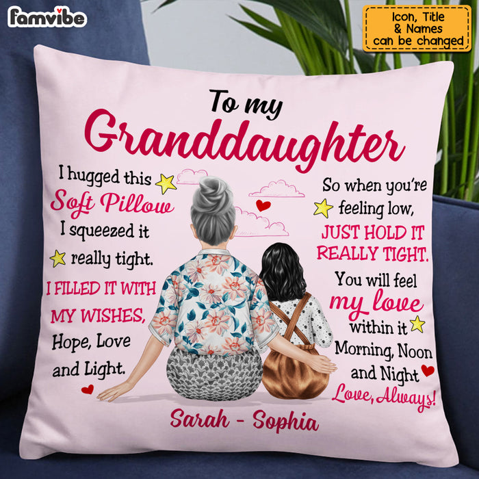 Personalized Granddaughter Hug This Pillow JL251 23O53 1