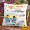 Personalized Beach Couple The Day We Met Pillow JL253 30O34 1