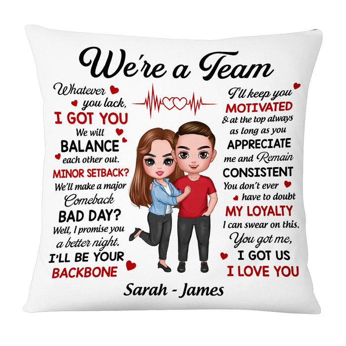 Personalized Couple We Are A Team Pillow JL255 85O53 1