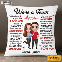 Personalized Couple We Are A Team Pillow JL255 85O53 thumb 1