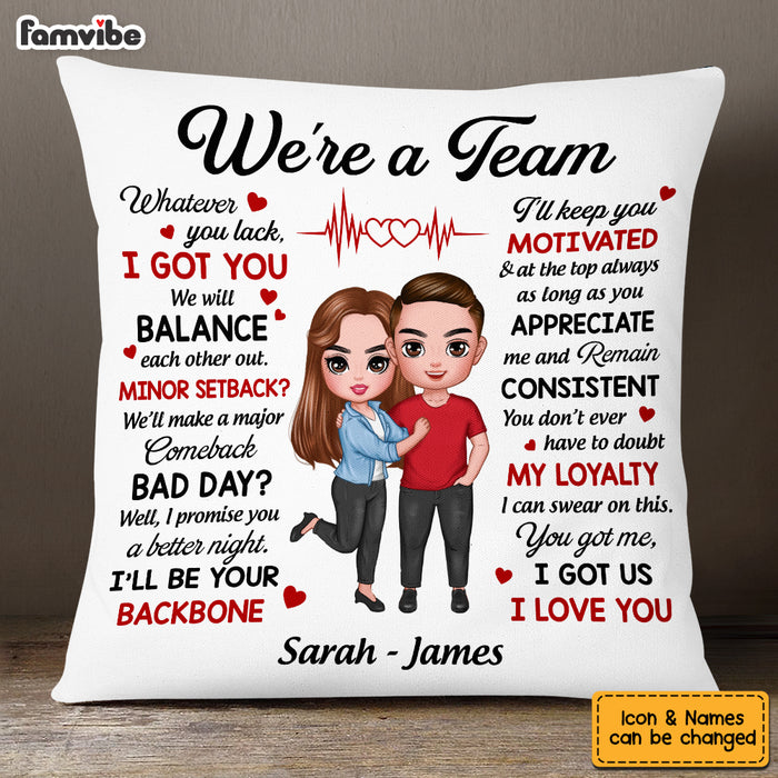 Personalized Couple We Are A Team Pillow JL255 85O53 1
