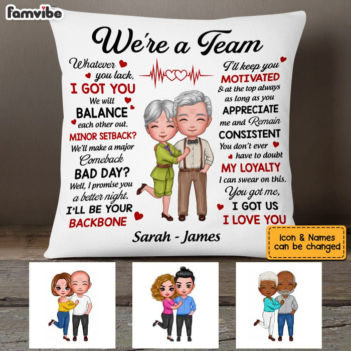 Personalized Couple We Are A Team Pillow JL255 85O53 1