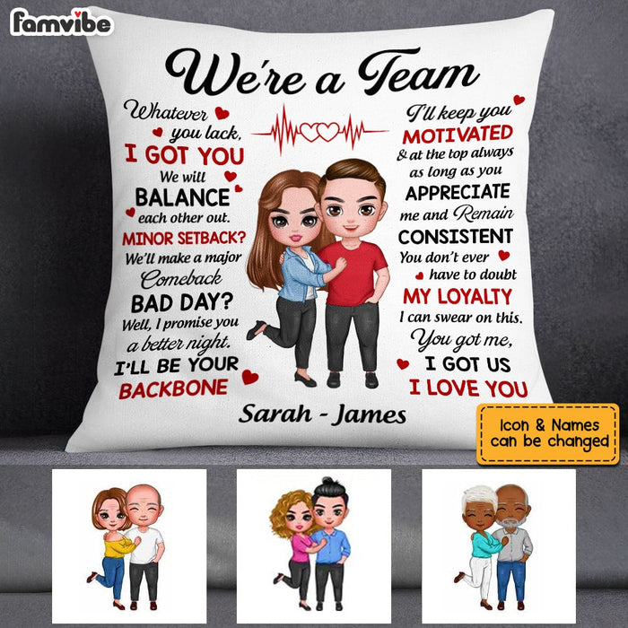 Personalized Couple We Are A Team Pillow JL255 85O53 1