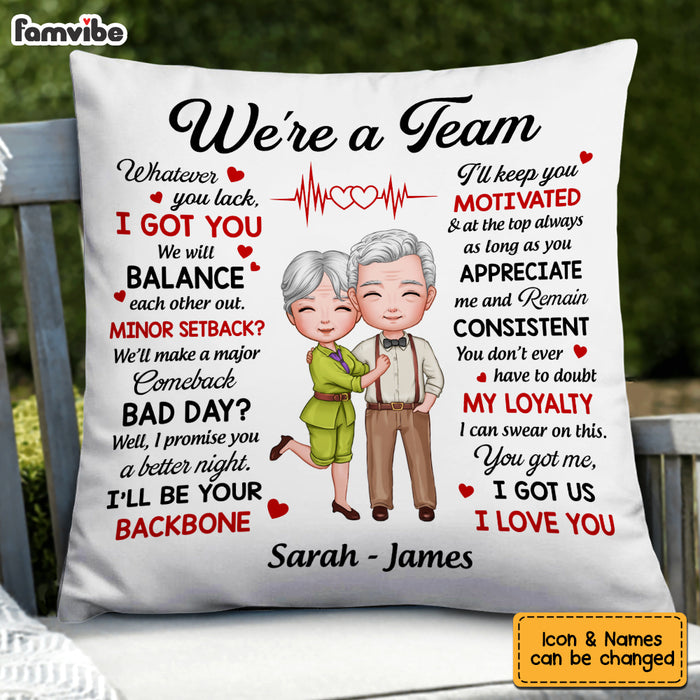 Personalized Couple We Are A Team Pillow JL255 85O53 1