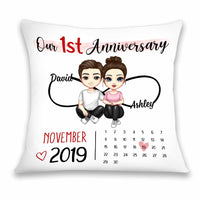 Personalized Couple Anniversary Pillow JL252 85O34 thumb 1