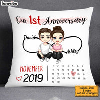 Personalized Couple Anniversary Pillow JL252 85O34 thumb 1