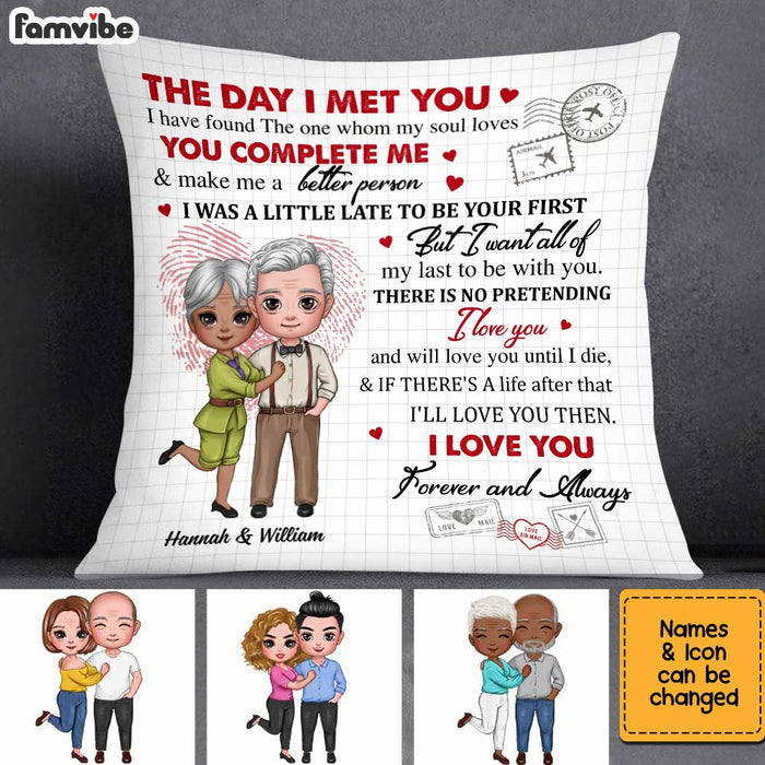 Personalized Couple The Day We Met Pillow JL254 30O34 1