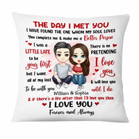 Personalized Couple The Day We Met Pillow JL252 30O47 thumb 1