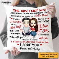 Personalized Couple The Day We Met Pillow JL252 30O47 thumb 1