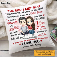 Personalized Couple The Day We Met Pillow JL252 30O47 thumb 1