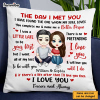 Personalized Couple The Day We Met Pillow JL252 30O47 thumb 1