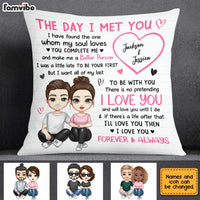 Personalized Couple The Day We Met Pillow JL268 30O31 thumb 1