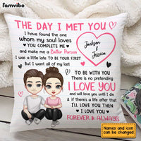 Personalized Couple The Day We Met Pillow JL268 30O31 thumb 1