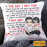 Personalized Couple The Day We Met Pillow JL254 30O31 thumb 1