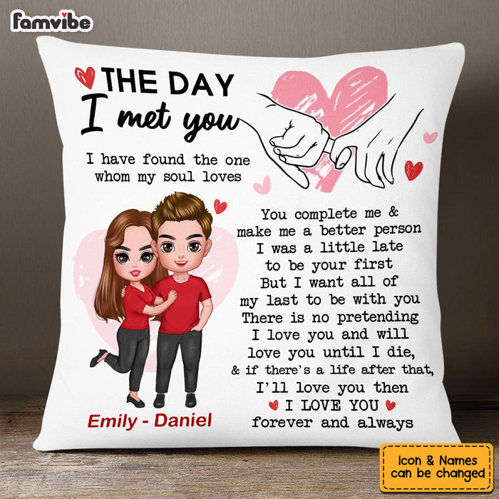 Personalized Couple The Day Holding Hands Pillow JL255 23O53 1