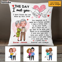 Personalized Couple The Day Holding Hands Pillow JL255 23O53 thumb 1