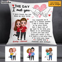 Personalized Couple The Day Holding Hands Pillow JL255 23O53 thumb 1