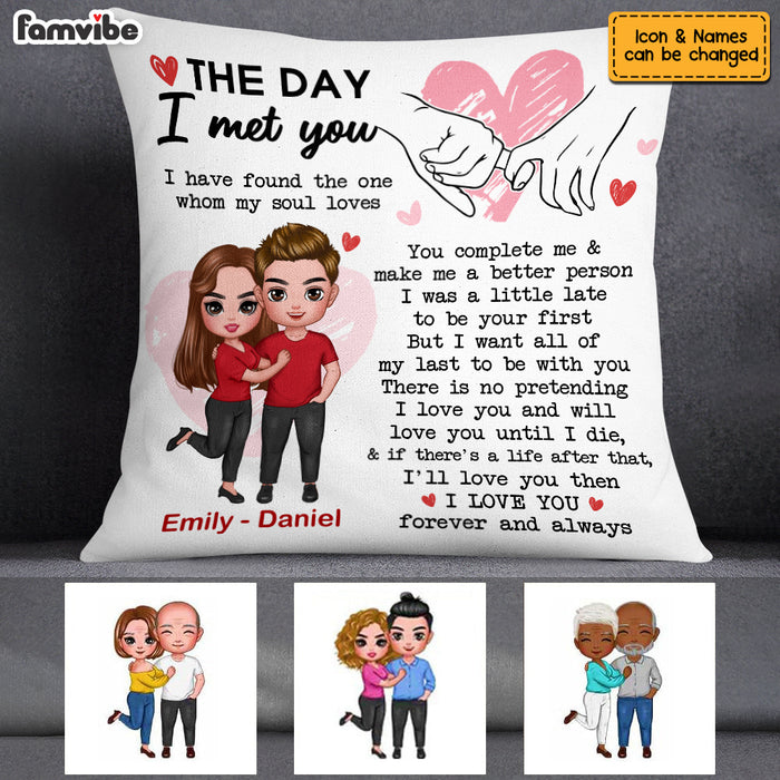Personalized Couple The Day Holding Hands Pillow JL255 23O53 1