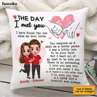 Personalized Couple The Day Holding Hands Pillow JL255 23O53 thumb 1