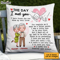 Personalized Couple The Day Holding Hands Pillow JL255 23O53 thumb 1