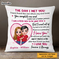 Personalized Couple The Day Pillow JL254 23O47 thumb 1