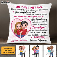 Personalized Couple The Day Pillow JL254 23O47 thumb 1