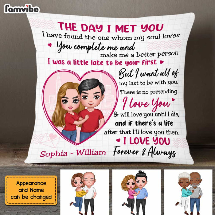 Personalized Couple The Day Pillow JL254 23O47 1