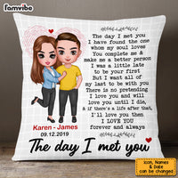 Personalized Couple The Day I Met You Pillow JL251 32O53 thumb 1