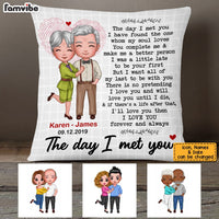 Personalized Couple The Day I Met You Pillow JL251 32O53 thumb 1