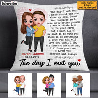 Personalized Couple The Day I Met You Pillow JL251 32O53 thumb 1