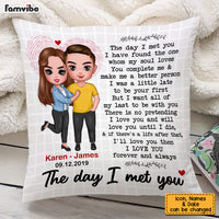 Personalized Couple The Day I Met You Pillow JL251 32O53 thumb 1