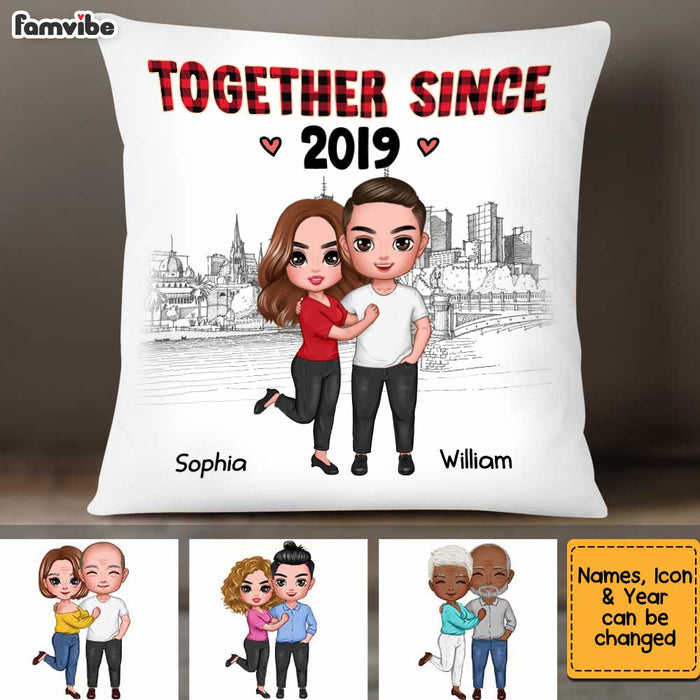 Personalized Love Couple Together Since Pillow JL262 32O34 1