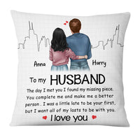 Personalized To My Husband The Day I Met You Pillow JL262 85O28 thumb 1