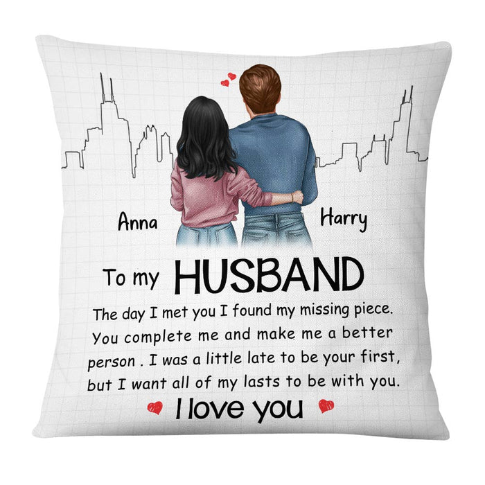 Personalized To My Husband The Day I Met You Pillow JL262 85O28 1
