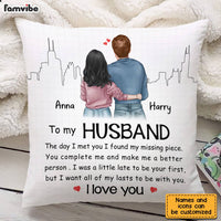 Personalized To My Husband The Day I Met You Pillow JL262 85O28 thumb 1
