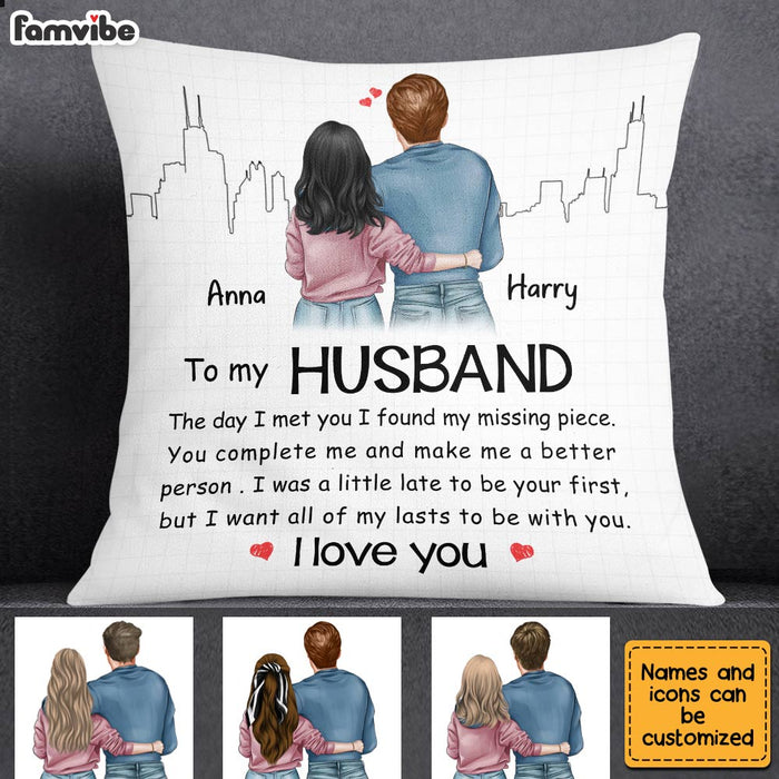 Personalized To My Husband The Day I Met You Pillow JL262 85O28 1