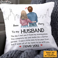 Personalized To My Husband The Day I Met You Pillow JL262 85O28 thumb 1