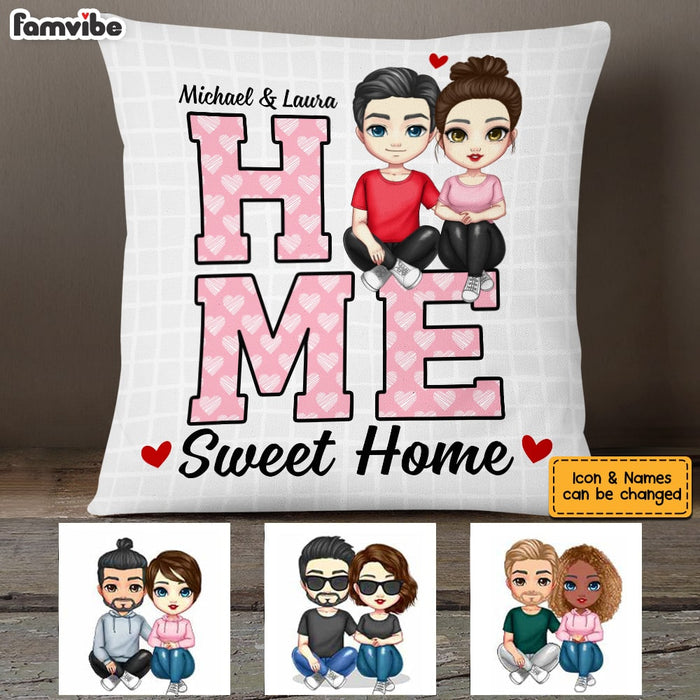 Personalized Couple Home Sweet Home Pillow JL261 85O53 1