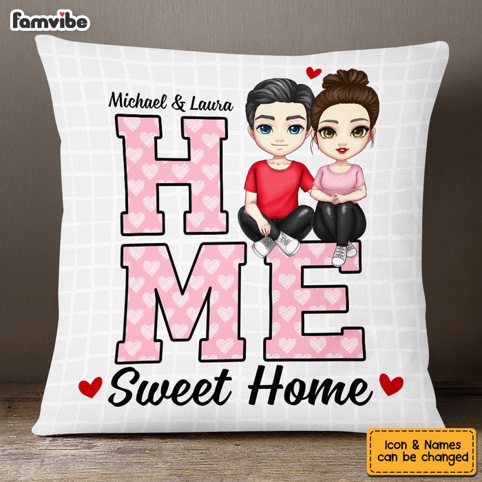 Personalized Couple Home Sweet Home Pillow JL261 85O53 1