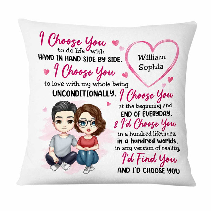 Personalized Couple I Choose You Pillow JL263 30O47 1