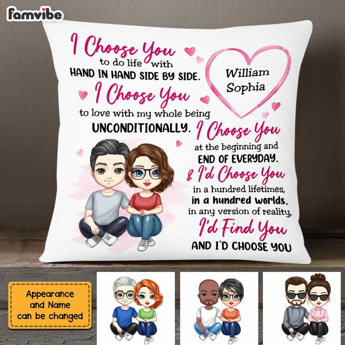 Personalized Couple I Choose You Pillow JL263 30O47 1