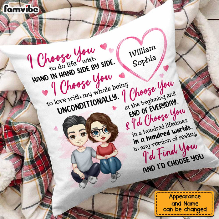 Personalized Couple I Choose You Pillow JL263 30O47 1