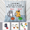 Personalized Cat Bottom Of My Bowl Pillow JR261 67O53 (Insert Included) 1